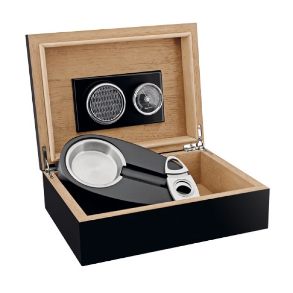 HUMIDOR SET - barva črna